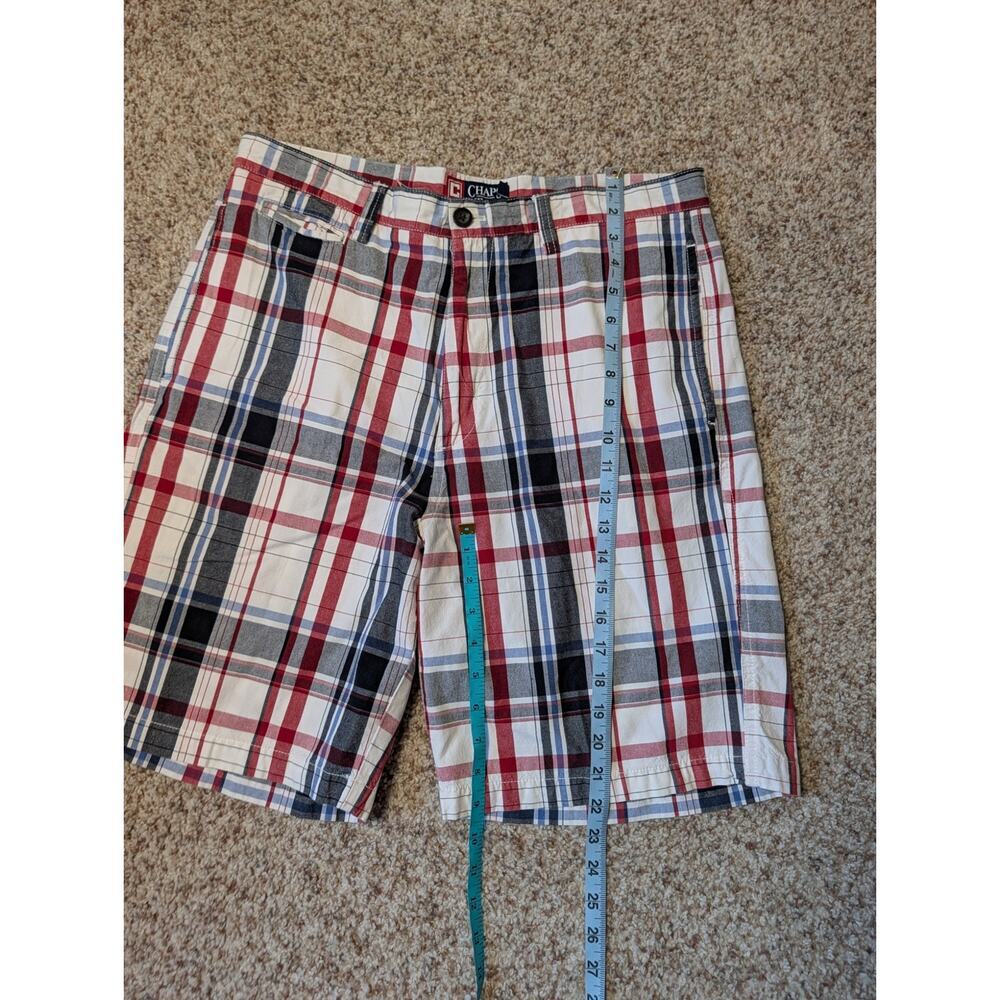 CHAPS Mens Shorts, 34, Patriotic Red, White & Blue Plaid; 4th of July; Cotton - Picture 4 of 9